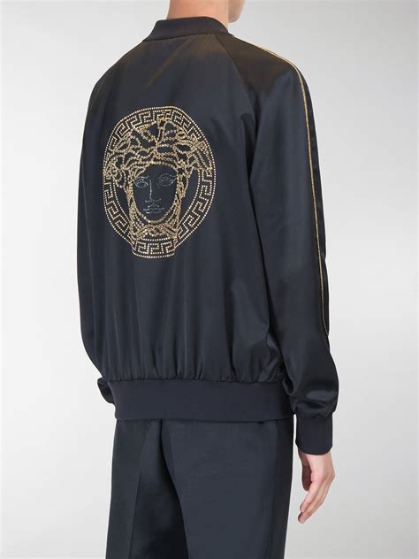 versace medusa bomber jacket|Versace jackets for men.